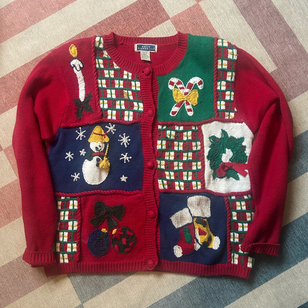 Festive Red Holiday Ugly Sweater